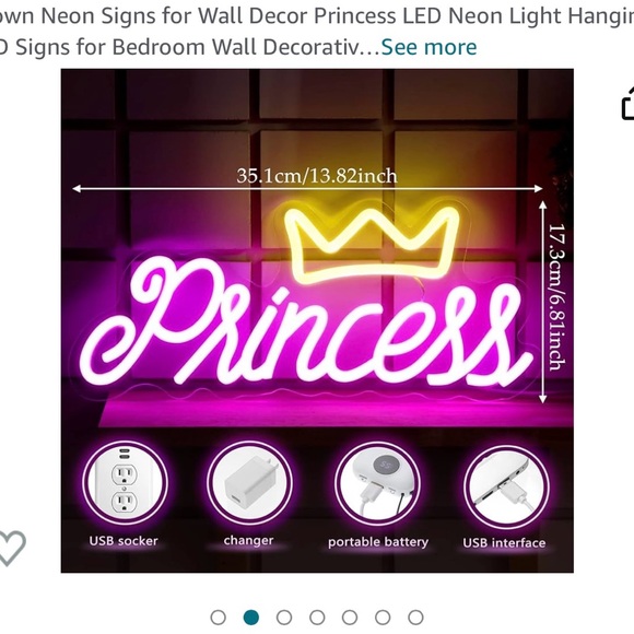 Princess LED sign. My children did not like them. So we never used them. - Picture 3 of 6